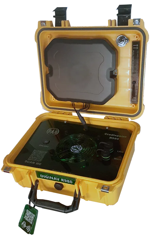 Ericsson Cradlepoint R980 in a DigiNav portable case