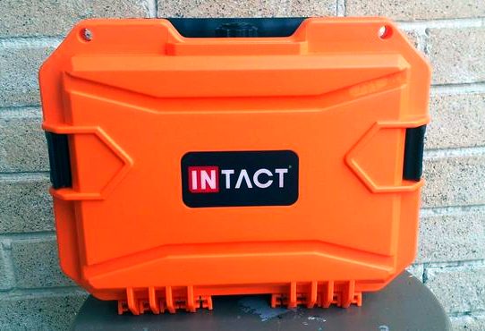 Orange 5GIRL Mini rugged case closed